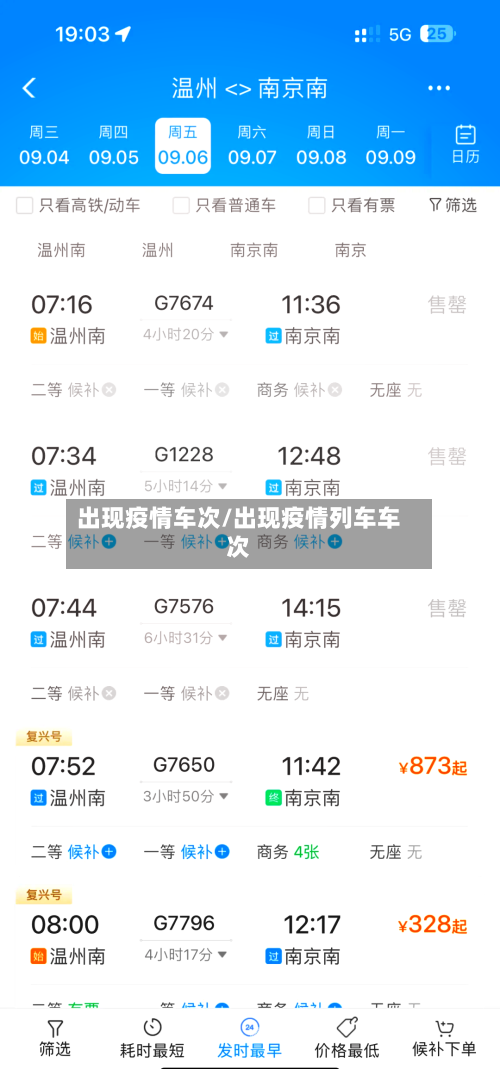 出现疫情车次/出现疫情列车车次