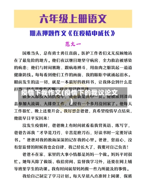 疫情下我作文(疫情下的我议论文)