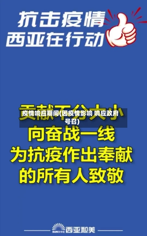 疫情响应期间(因疫情影响 响应政府号召)