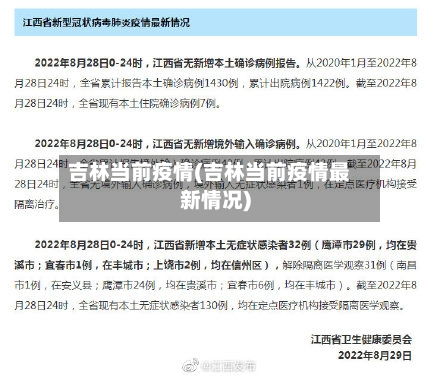吉林当前疫情(吉林当前疫情最新情况)