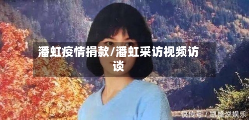 潘虹疫情捐款/潘虹采访视频访谈-第3张图片
