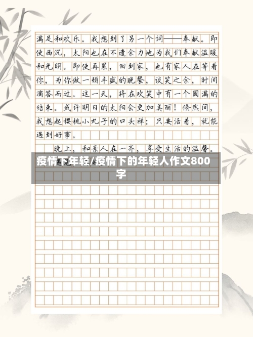 疫情下年轻/疫情下的年轻人作文800字-第3张图片