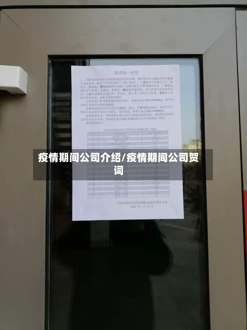 疫情期间公司介绍/疫情期间公司贺词-第2张图片