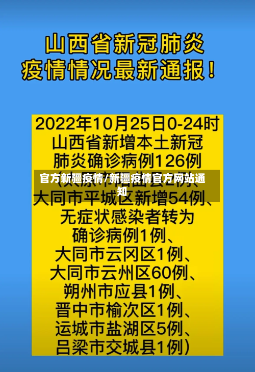 官方新疆疫情/新疆疫情官方网站通知