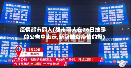 疫情都市丽人(都市丽人在26日披露的公告中表示,新冠肺炎疫情的爆)