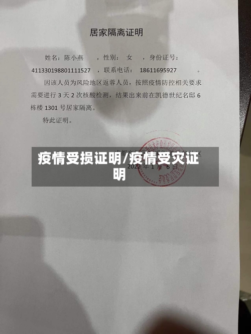 疫情受损证明/疫情受灾证明-第2张图片