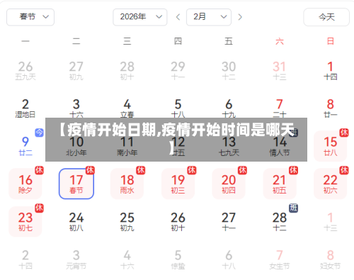 【疫情开始日期,疫情开始时间是哪天】-第2张图片