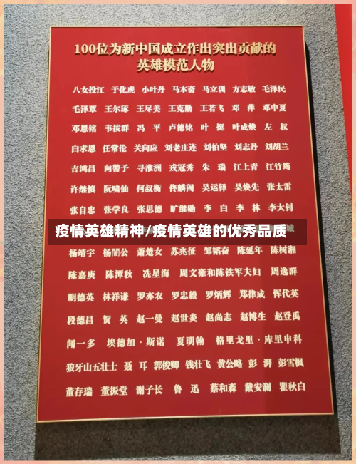 疫情英雄精神/疫情英雄的优秀品质